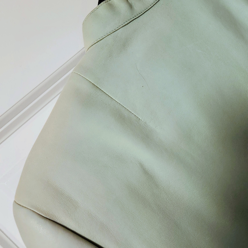 Vintage Akris Punto Light Mint Leather Lambskin J… - image 6